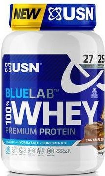 Proteinové prášky USN BlueLab 100% Whey Premium Protein lískový oříšek 