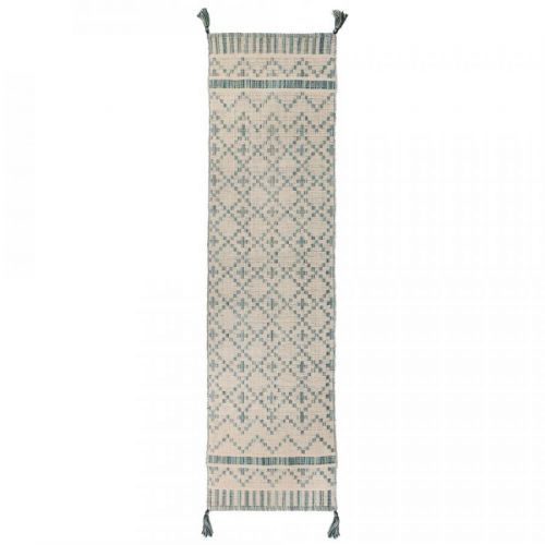 Flair Rugs koberce Kusový koberec Leela Ivory/Teal - 60x200 cm Bílá