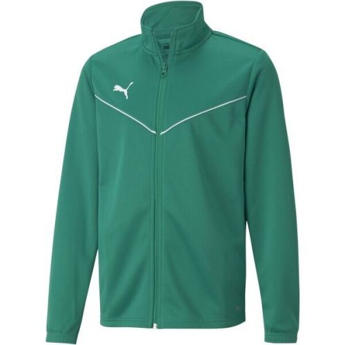 Puma TEAMRISE TRAINING POLY JACKET JR Chlapecká mikina, zelená, velikost 152