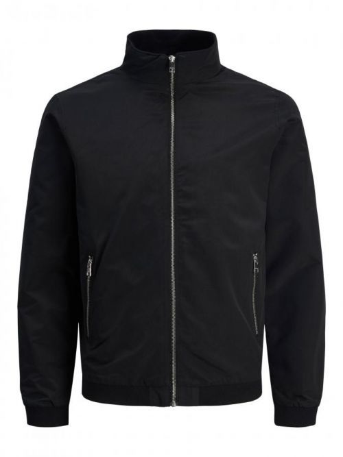 Jack&Jones Pánská bunda JJERUSH HARRINGTON BOMBER Regular Fit 12204277 Black S