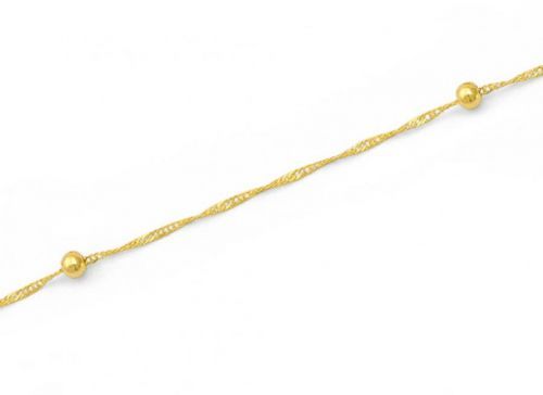 Beneto Exclusive Elegantní zlatý náramek s kuličkami Lambáda AUB0004 18 cm