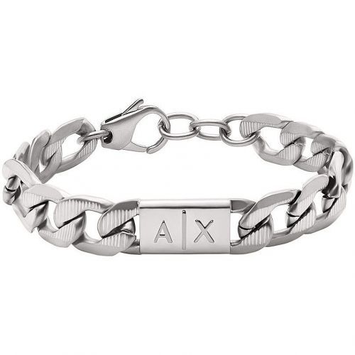 Armani Exchange Nadčasový pánský ocelový náramek AXG0077040