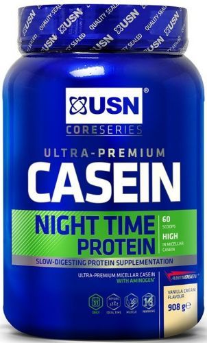 Proteinové prášky USN Casein Protein vanilka 908g