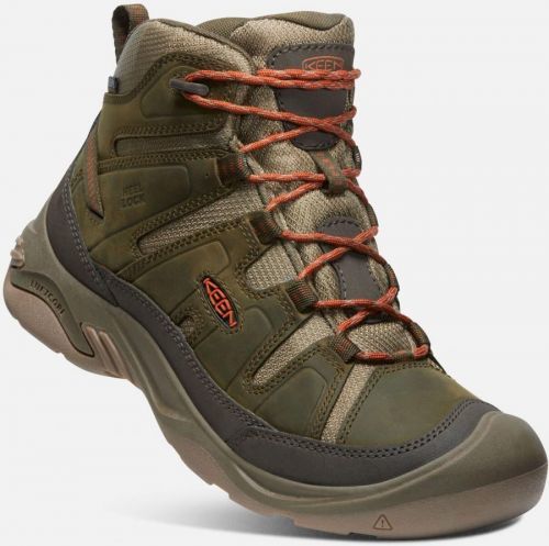 Keen CIRCADIA MID WP MEN dark olive/potters clay Velikost: 40.5