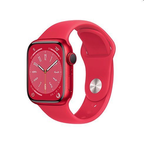 Apple Watch Series 8, 45mm (PRODUCT)RED Aluminium Case with (PRODUCT)RED Sport Band MNP43CS/A