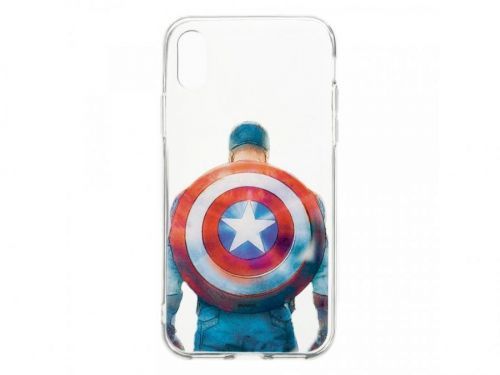 Zadní kryt Marvel Captain America 002 pro Samsung Galaxy J6+, transparent