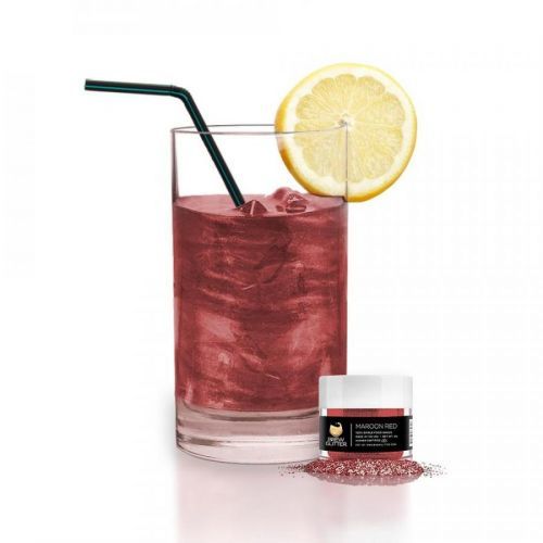 Jedlé třpytky do nápojů - hnědočervená - Maroon Red Brew Glitter® - 4 g - Brew Glitter