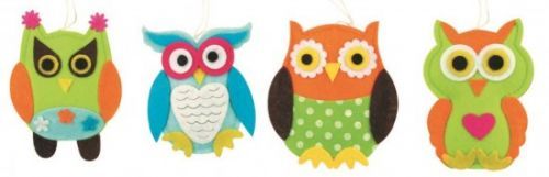Anděl Sova z filcu na zavěšení 10 cm - 7081