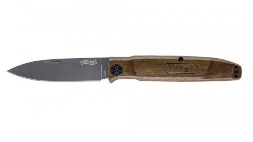 Zavírací nůž Blue Wood BWK 5 Walther® – Šedá čepel - Titanium coating, Hnědá (Barva: Hnědá, Varianta: Šedá čepel - Titanium coating)