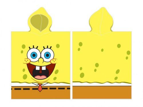 Carbotex Dětské pončo Froté 55x110 - Sponge Bob Žluťoch