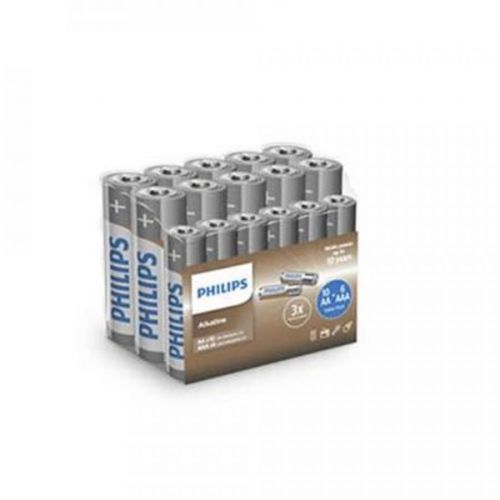 PHILIPS LR036A16F/10 Entry Alkaline mikrotužkové a tužkové baterie 16 kusů