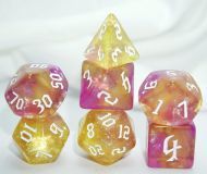 Dice4friends Dice Set Galaxy: Citrin Rose (7)