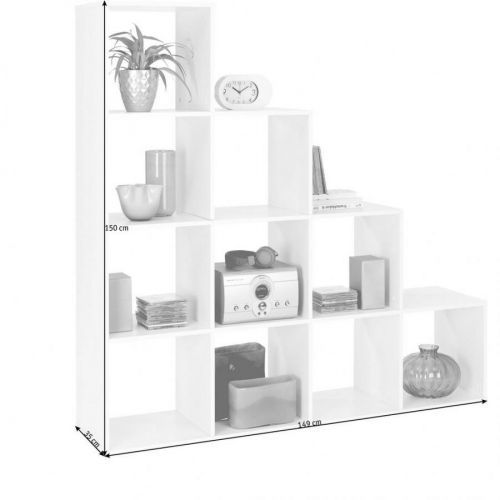 REGÁLOVÝ DÍL, bílá, 149/150/35 cm