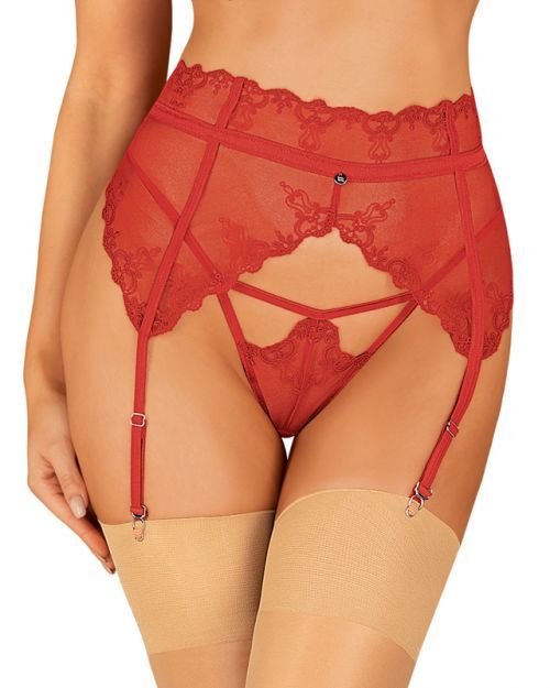 Smyslný podvazkový pás Lonesia garter belt - Obsessive - S/M