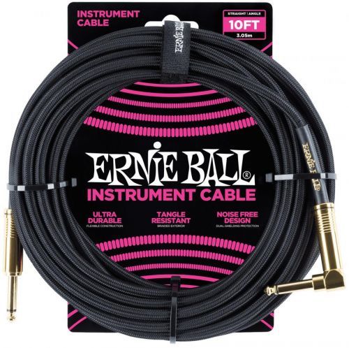 Ernie Ball 10' Braided Cable Black