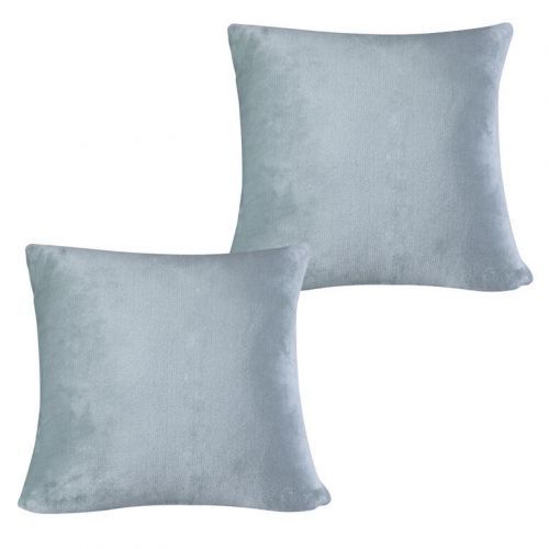 Sada 2 ks povlaků na polštářky šedé 40 x 40 cm