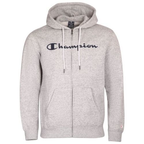 Champion HOODED FULL ZIP SWEATSHIRT Pánská mikina, šedá, velikost M