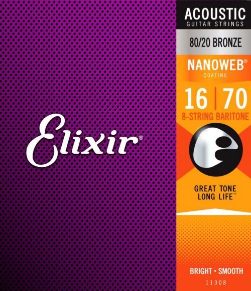 Elixir Nanoweb 80/20 Bronze 8-String Baritone