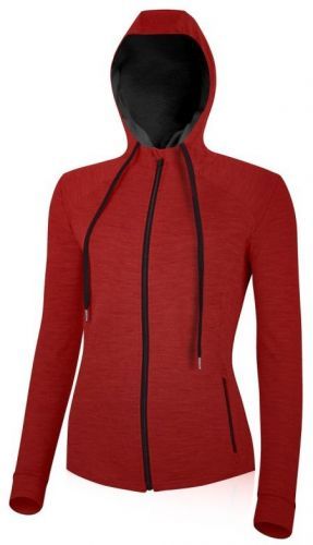 Lasting dámská merino mikina KARMINA červená Velikost: S