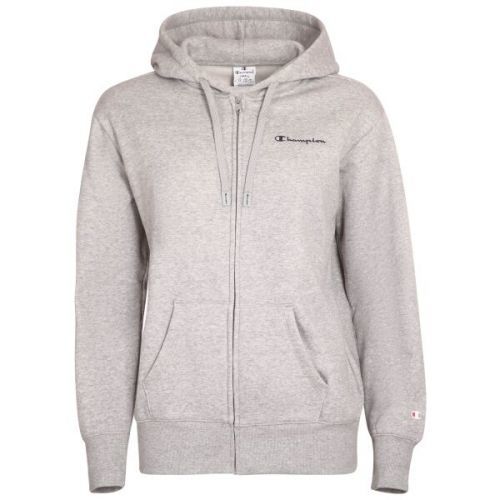 Champion HOODED FULL ZIP SWEATSHIRT Dámská mikina, šedá, velikost S