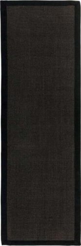 Černý koberec běhoun 240x68 cm Sisal - Asiatic Carpets