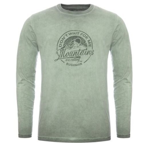 BUSHMAN SHEFFIELD Pánské tričko s dlouhým rukávem, světle zelená, velikost XL