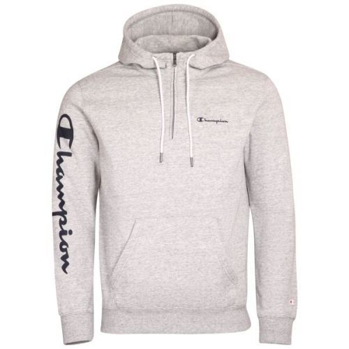 Champion FALL POLY FLEECE HOODED SWEATSHIRT Pánská mikina, šedá, velikost L