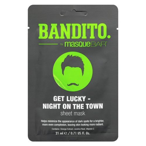 masqueBAR Bandito Get Lucky Night On The Town Sheet Mask Maska Na Obličej 21 ml