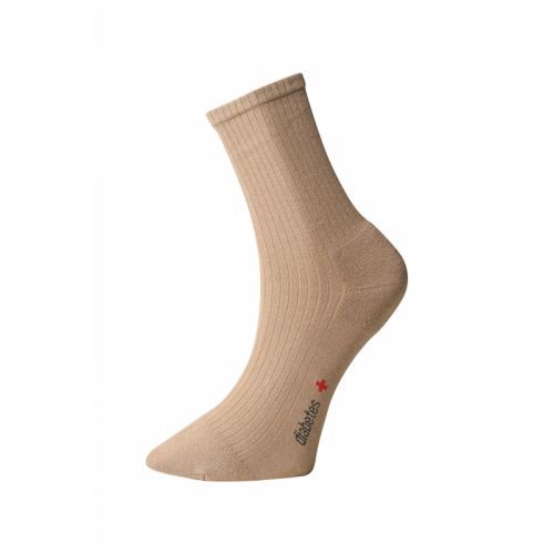 Matex Ponožky s jemným sevřením lemu - s mikroplyšem v patě a špičce - béžové Veľkosť: 23-24