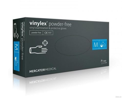 VINYLEX POWDER FREE - Vinylové rukavice (bez pudru) bílé, 100 ks, L