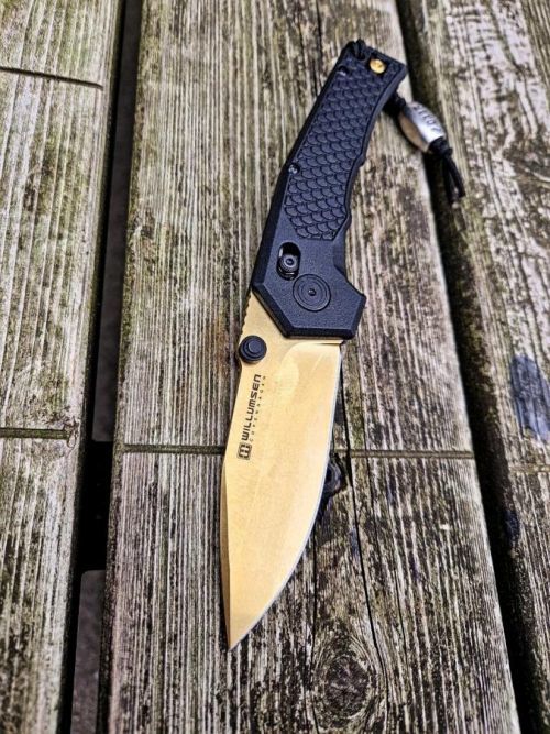 Zavírací nůž Zero 7 Willumsen® – Gold, Černá (Barva: Černá, Varianta: Gold)
