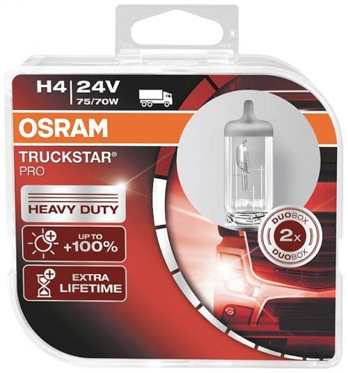 Halogenová autožárovka Osram Auto TRUCKSTAR PRO H4, Duo Box (2 Lampen) 64196TSP-HCB, H4, 75/70 W, 1 ks