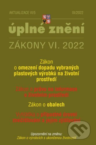 Aktualizace VI/5 / 2022 - Zákon o obalech - Poradce s.r.o.