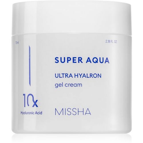 Missha Super Aqua 10 Hyaluronic Acid lehký hydratační gelový krém pro citlivou a intolerantní pleť 70 ml