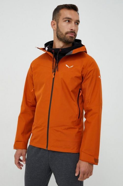 Outdoorová bunda Salewa Puez Gtx Paclite, oranžová barva, gore-tex