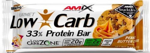 Proteinové tyčinky a sušenky Amix Amix Low-Carb 33% Protein Bar - 60g - Peanut Butter Cookies