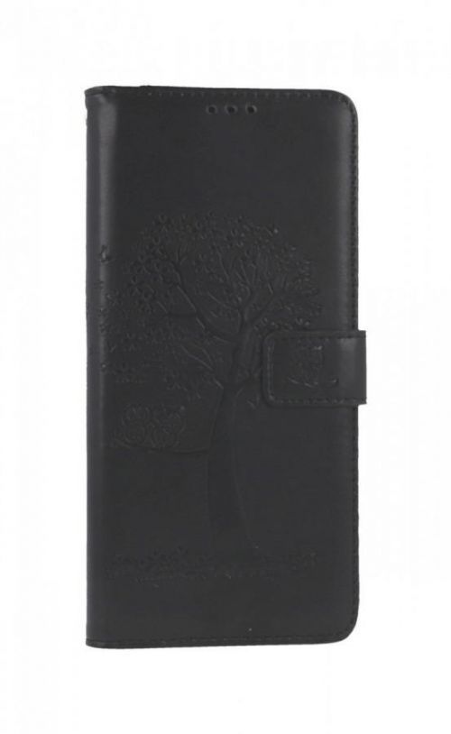 Pouzdro TopQ Xiaomi Redmi 10C knížkové Černý strom sovičky 81011
