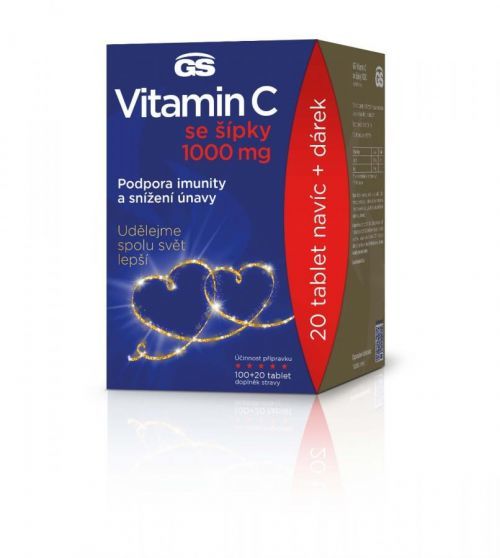 GS Vitamin C 1000 se šípky 100+20 tablet dárkové balení 2022