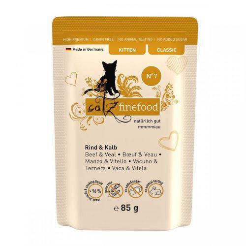 catz finefood Kitten No.07 hovězí maso & telecí maso 16 × 85 g