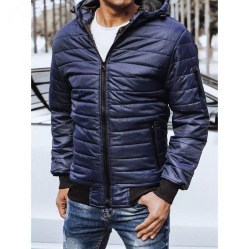 Men's quilted transitional jacket navy blue Dstreet TX4144