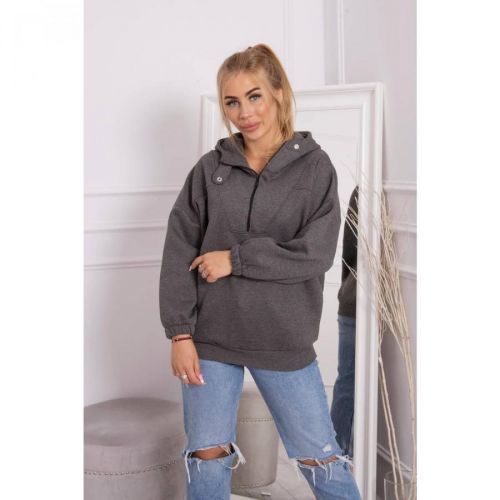 Hooded sweatshirt graphite