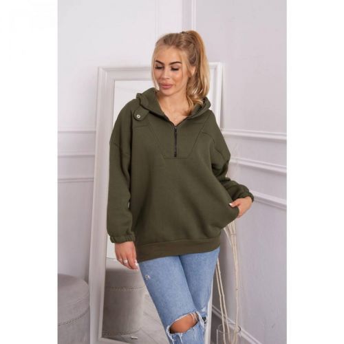 Hooded sweatshirt khaki