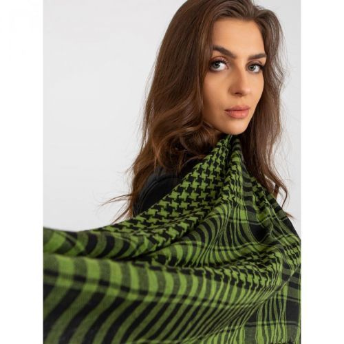 Green and black checkered scarf