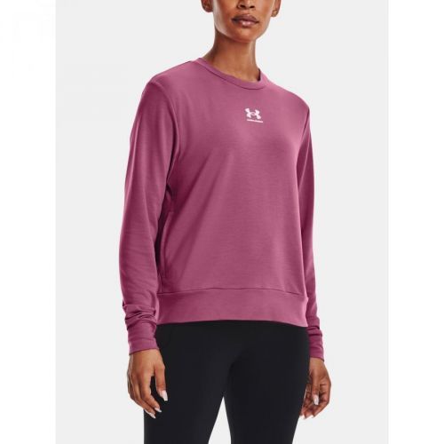 Under Armour Tričko Rival Terry Crew-PNK - Dámské