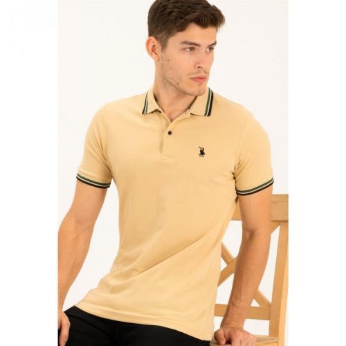 T8594 DEWBERRY MENS T-SHIRT-BEIGE