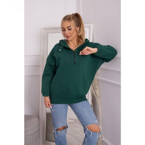 Hooded sweatshirt dark green