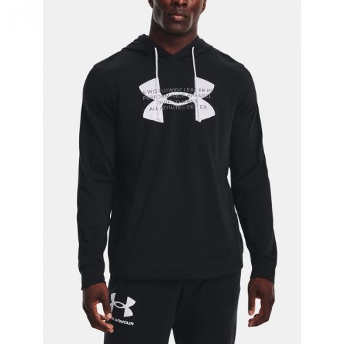 Under Armour Mikina UA Rival Terry Logo Hoodie-BLK - Pánské