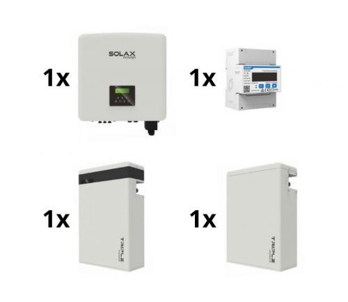 SolaXPower Solární sestava: SOLAX měnič 3f + 11,6 kWh TRIPLE Power baterie + elektroměr 3f