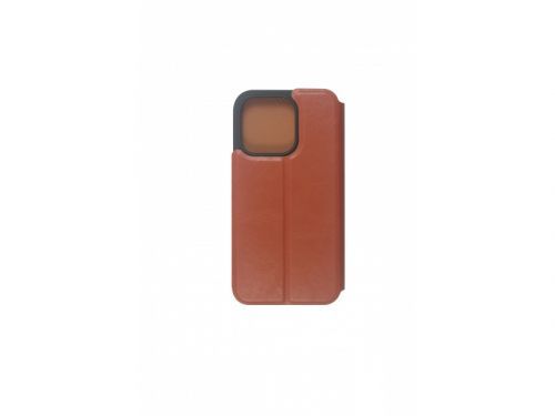 Flipové pouzdro RhinoTech FLIP Eco Case pro Apple iPhone 14 Pro, hnědá