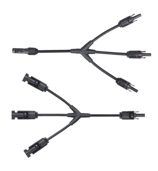 Solární rozbočovací kabely 3XMC4  k fotovoltaickým panelům (MC4 T 1 na 3), pár